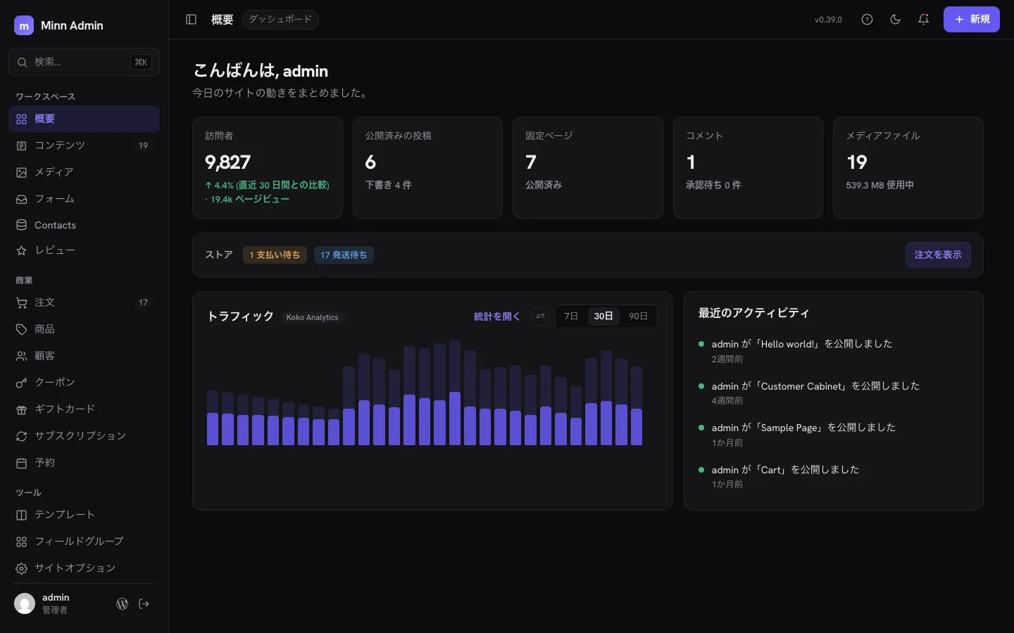 Minn Admin running in Japanese